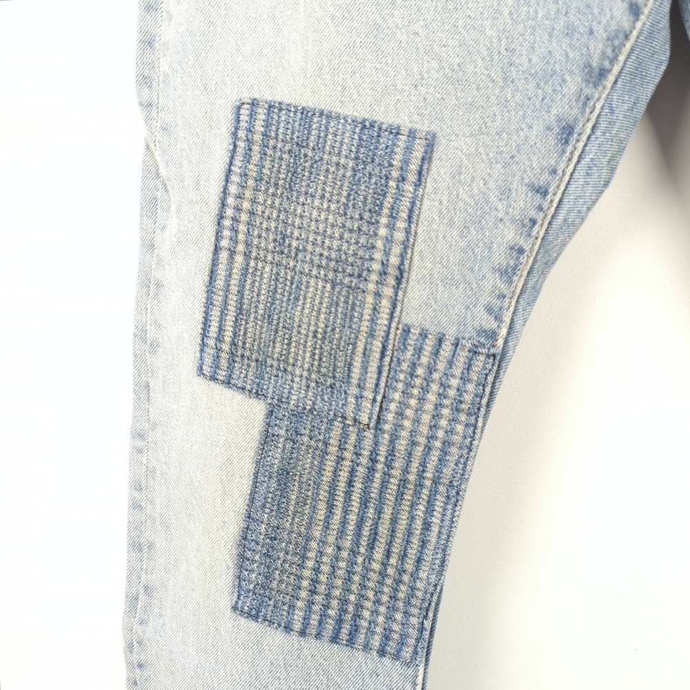 Levis 501 S Skinny Made and Crafted Patchwork Selvedge Jeans Big E - 34 - Picture 3 of 16